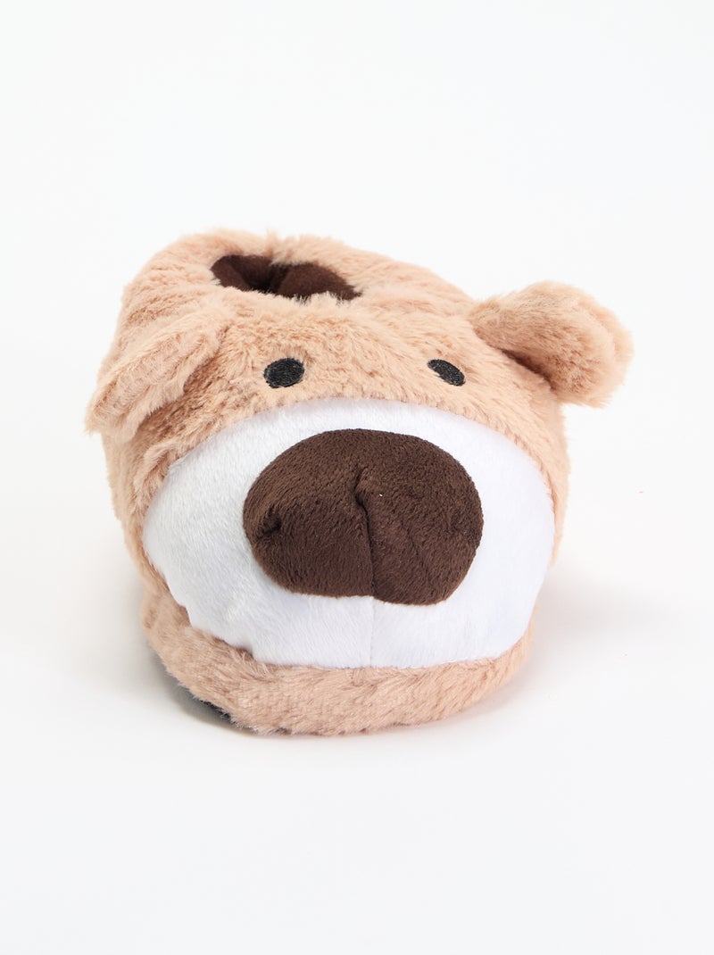 Paire de chaussons 'chiens' Marron - Kiabi