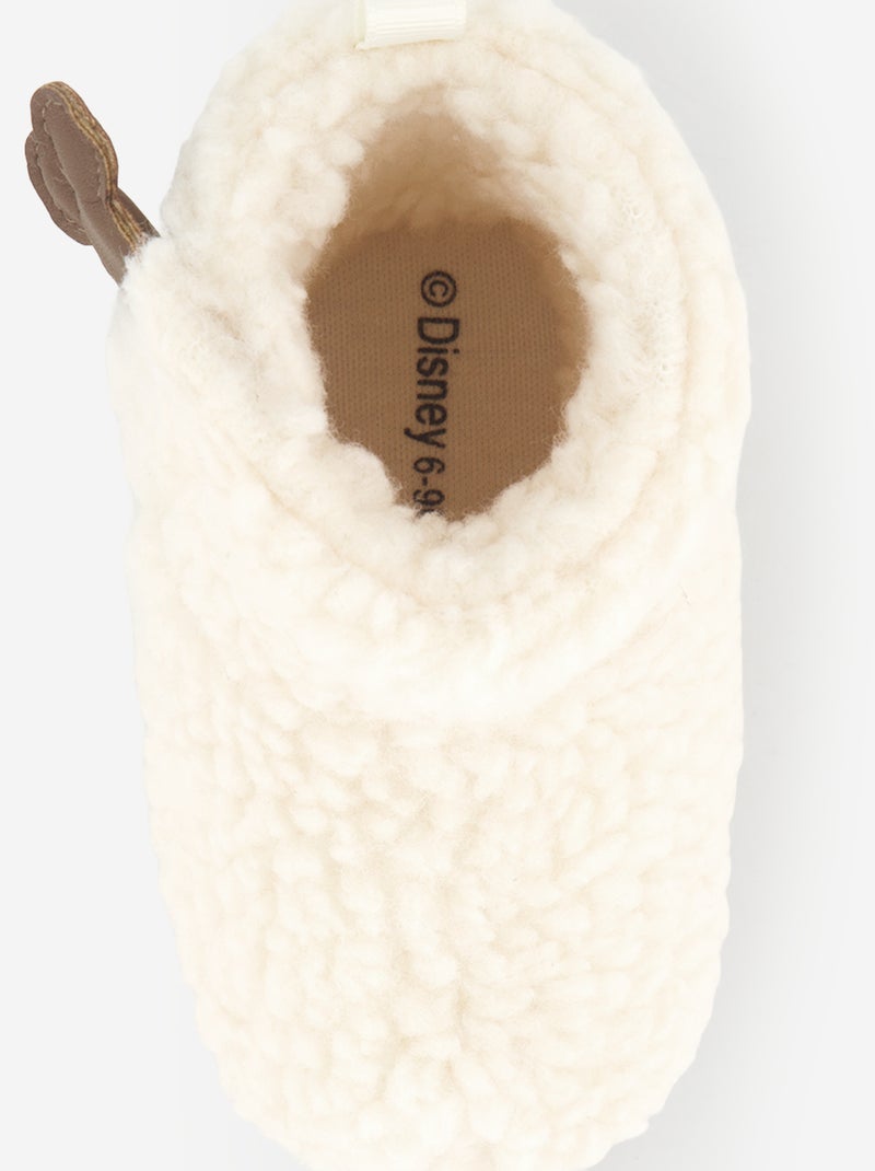 Paire de chaussons 'Disney' en matière moutonnée Blanc - Kiabi