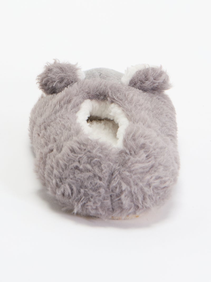 Paire de chaussons 'Koala' Gris - Kiabi