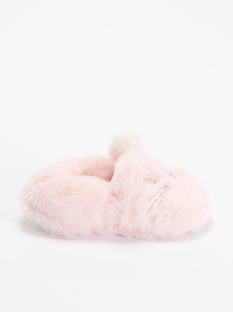 Paire de chaussons 'Souris' Rose - Kiabi