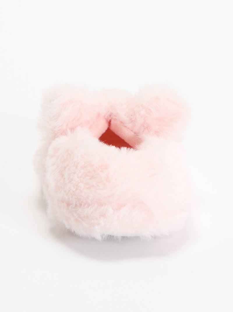 Paire de chaussons 'Souris' Rose - Kiabi