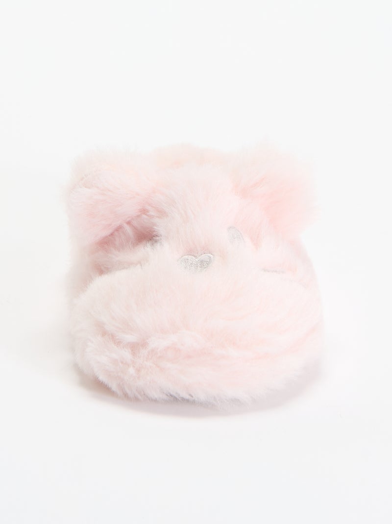 Paire de chaussons 'Souris' Rose - Kiabi