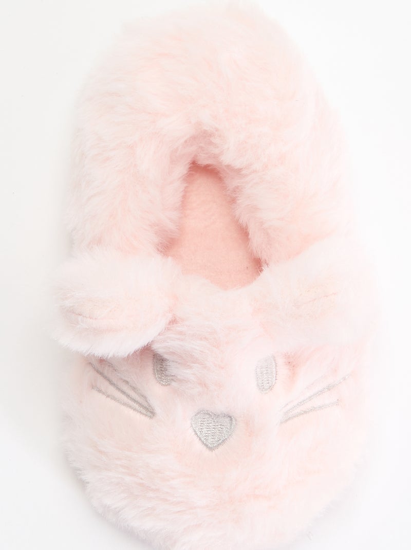 Paire de chaussons 'Souris' Rose - Kiabi