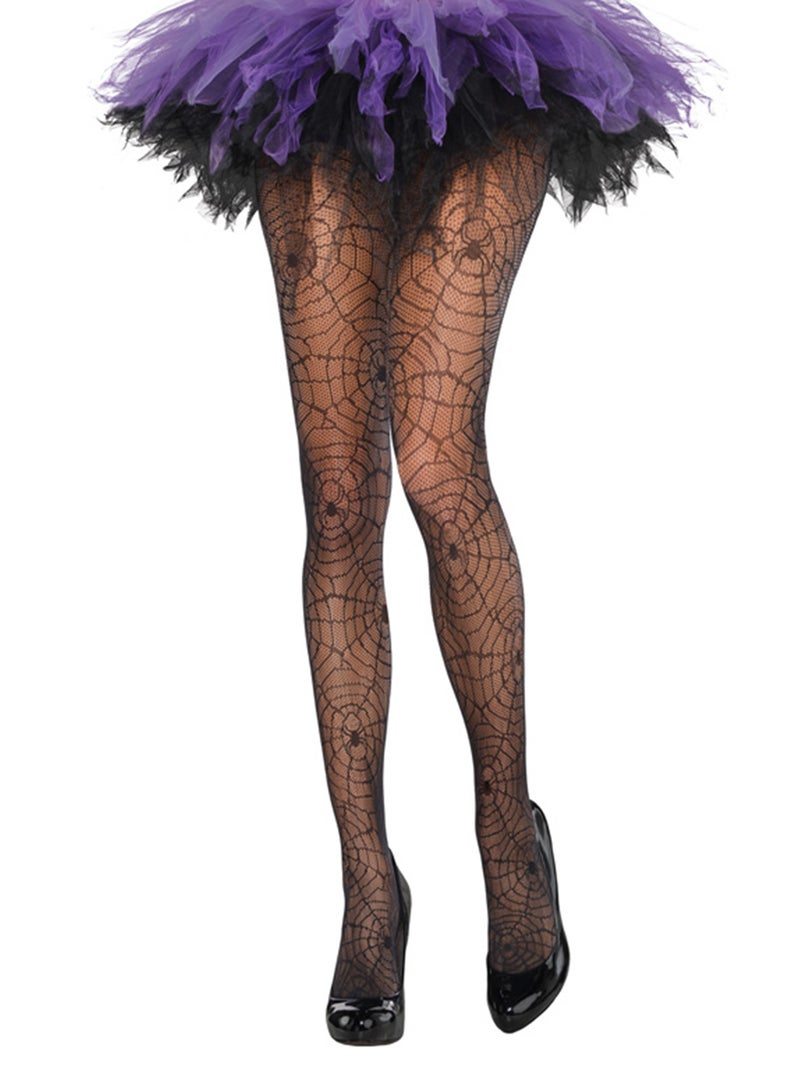 Paire de collants 'araignée' noir - Kiabi