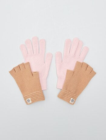 Paire de gants et mitaines - 2 pièces - Kiabi
