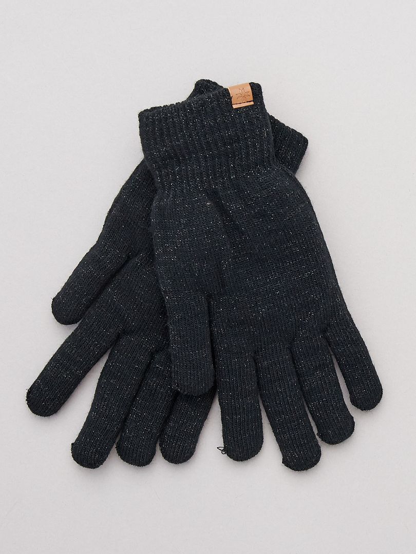 Paire de gants fourrés noir - Kiabi