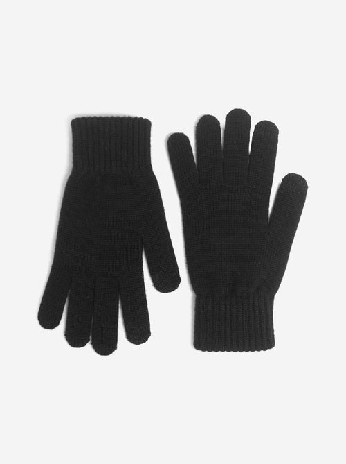 Paire de gants unis en tricot - Kiabi