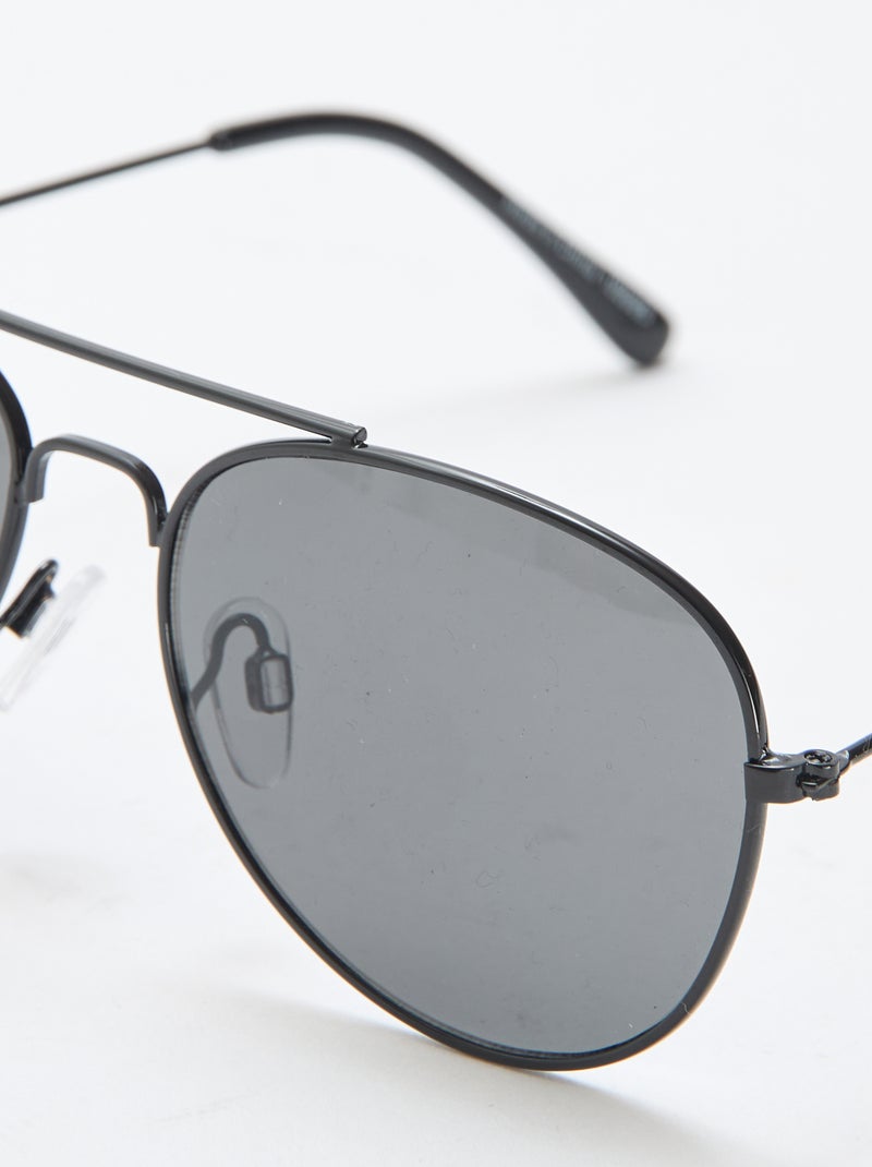 Paire de lunettes de soleil style aviateur Noir - Kiabi