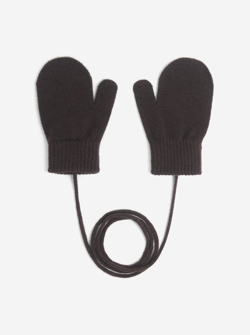 Paire de moufles avec lien - Kiabi