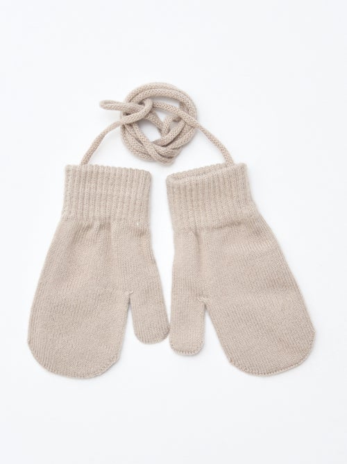 Paire de moufles maillée - Kiabi