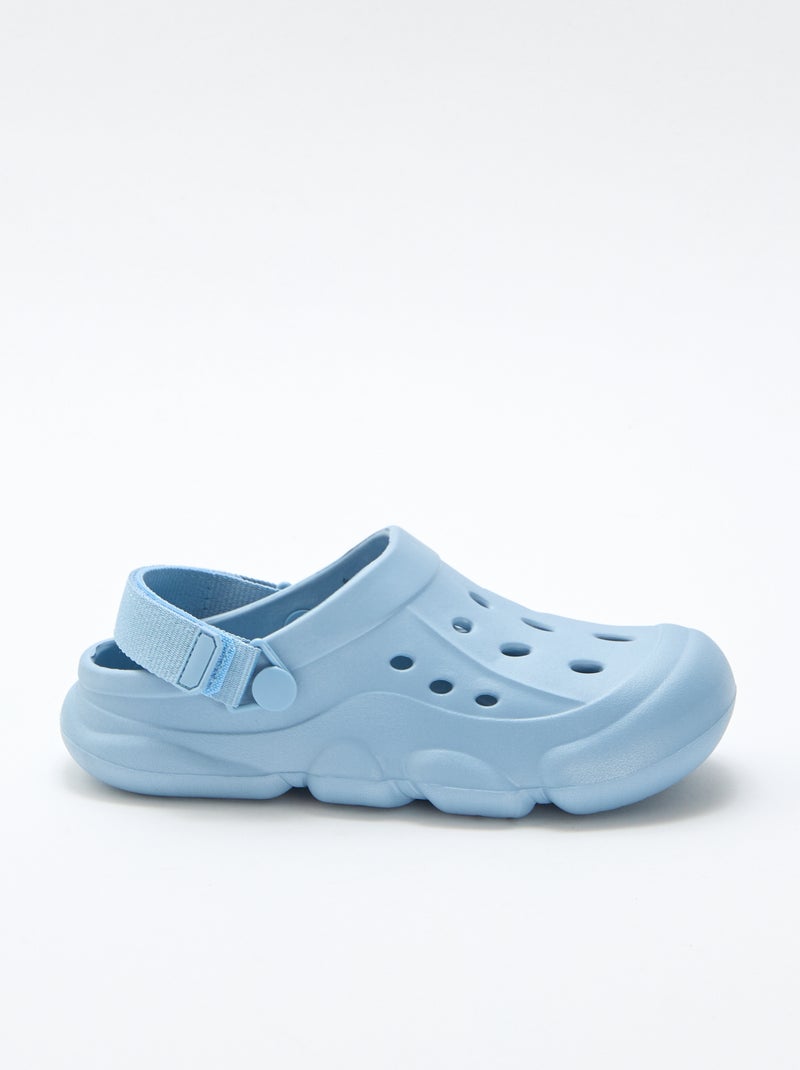 Paire de mules de plage fermées Bleu - Kiabi