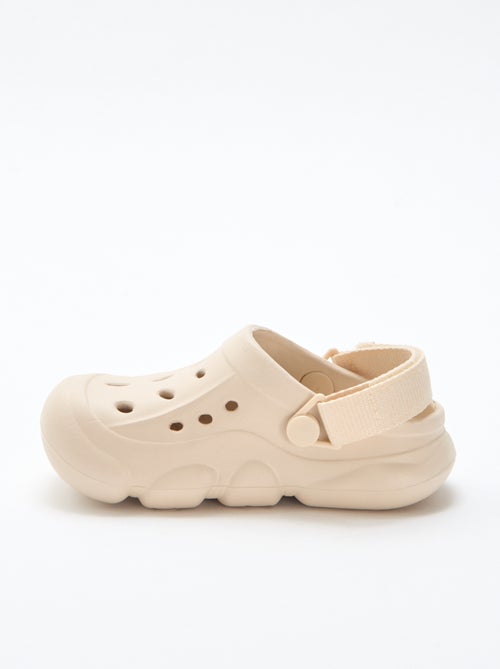 Paire de mules de plage fermées unie - Kiabi