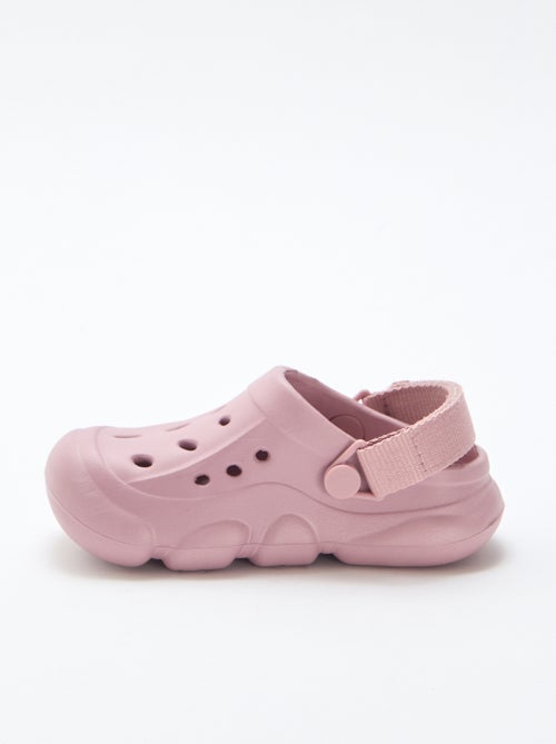 Paire de mules de plage fermées unie - Kiabi