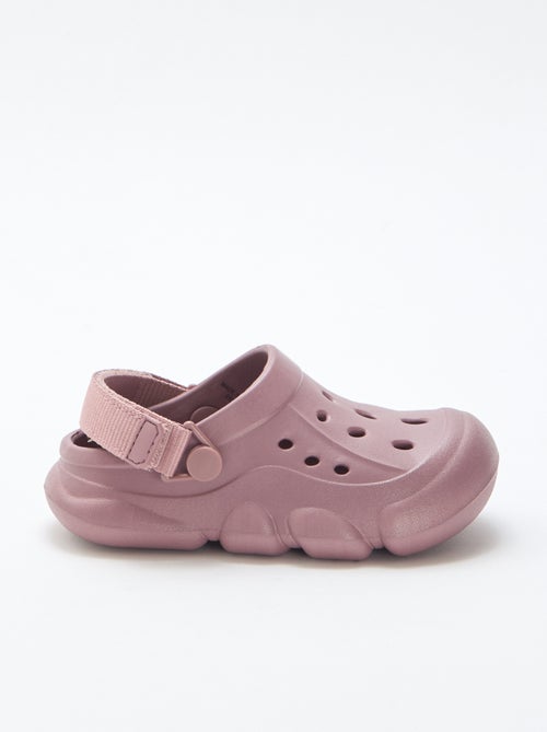 Paire de mules de plage fermées unie - Kiabi