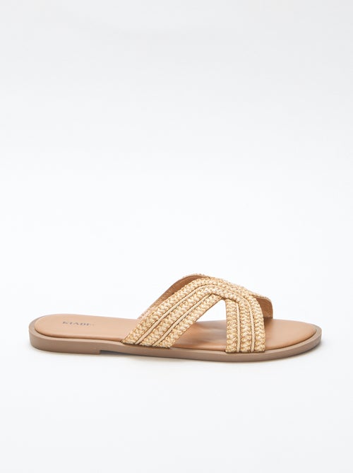 Paire de mules en brides de paille - Kiabi