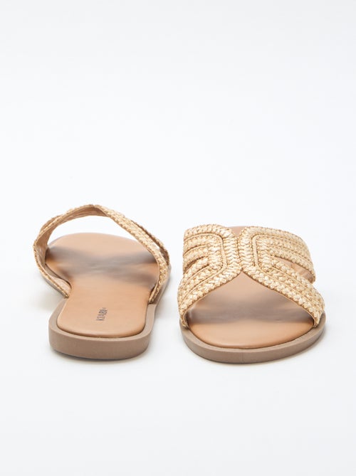 Paire de mules en brides de paille - Kiabi