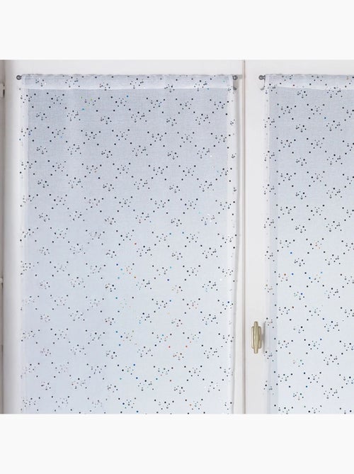 Paire de petits voilages à motifs de petits points - Kiabi