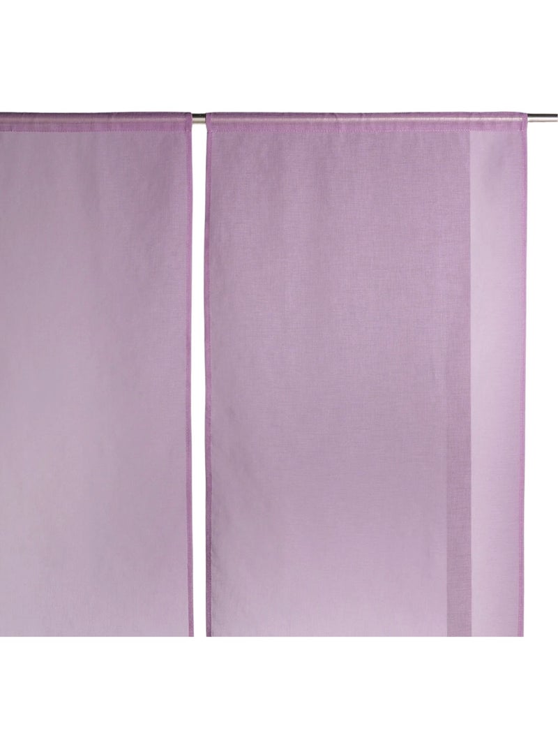 Paire de petits voilages bas en pointe Mauve lilas - Kiabi