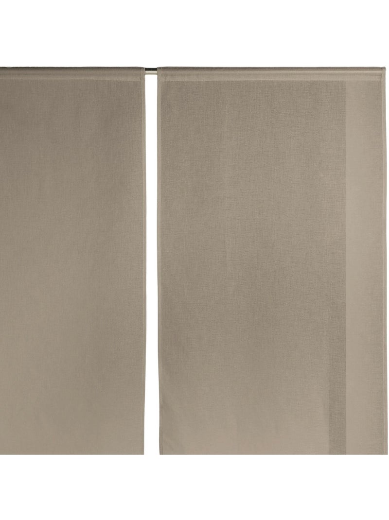 Paire de petits voilages bas en pointe Taupe - Kiabi