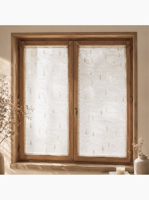 Paire de petits voilages en organza jacquard motifs de gouttes - Kiabi