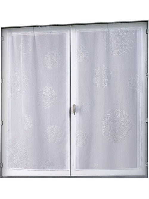 Paire de petits voilages motif argent - Kiabi