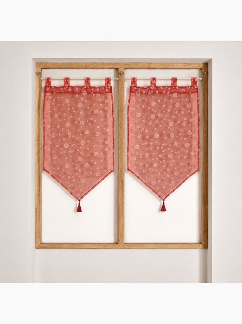 Paire de petits voilages motif de bulles argentées - Kiabi