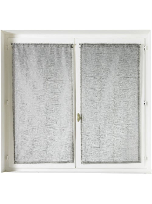 Paire de petits voilages organza uni - Kiabi
