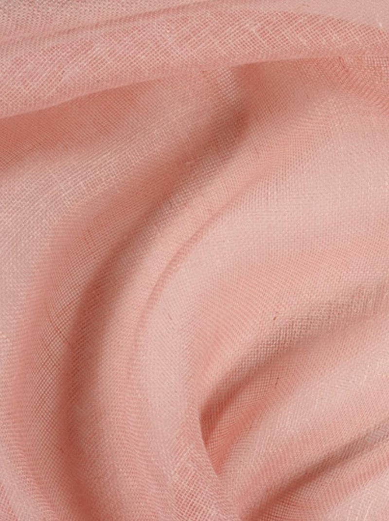 Paire de petits voilages unis et tamisants en poly/lin Rose clair - Kiabi