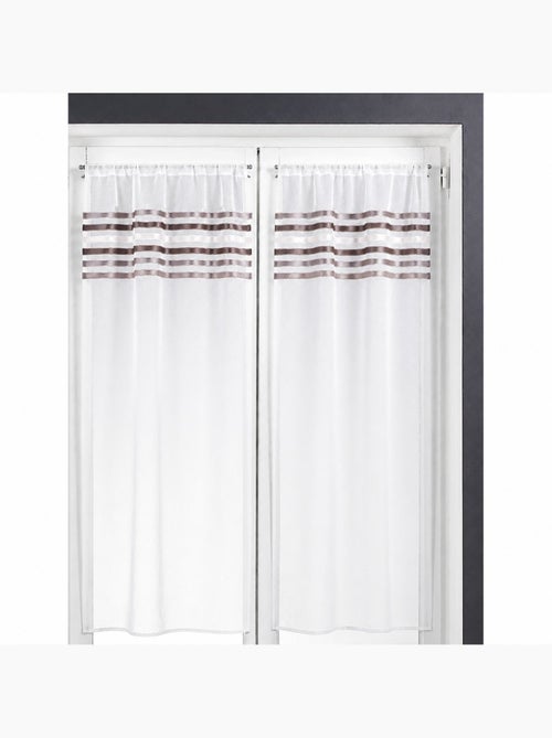Paire de rideaux droits rayures horizontales - Kiabi