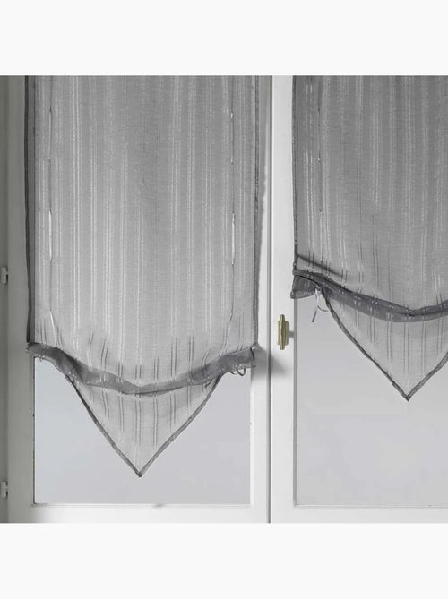 Paire de stores voilages à pointes avec fils lurex - Kiabi