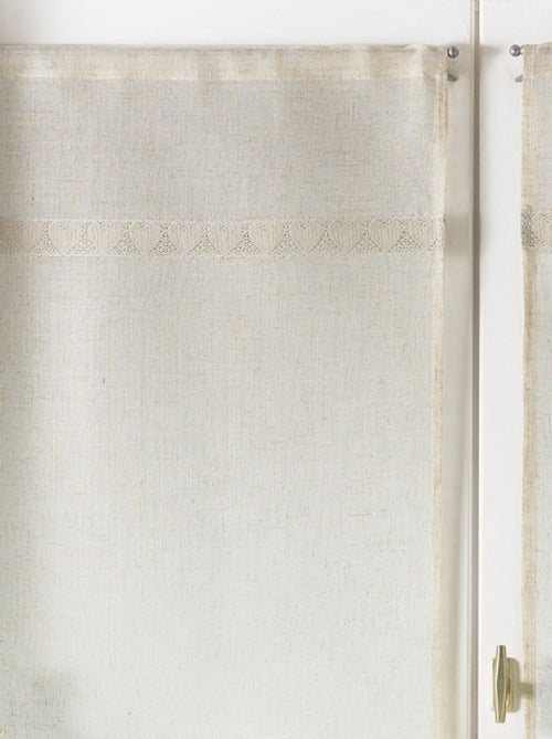 Paire de voilages à parement en macramé cœurs - Kiabi
