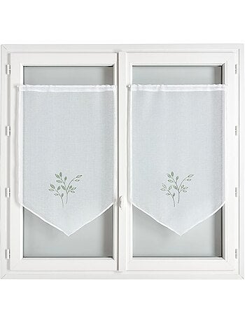 Paire de voilages brodées