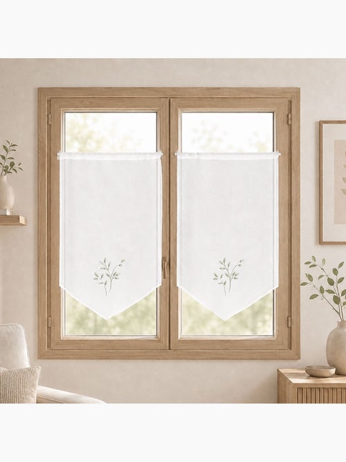 Paire de voilages brodées - Kiabi