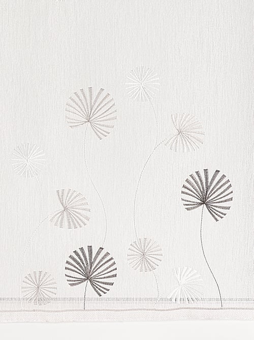 Paire de voilages brodés à motifs floraux - Kiabi