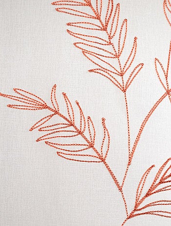 Voilage de fenêtre feuilles brodées