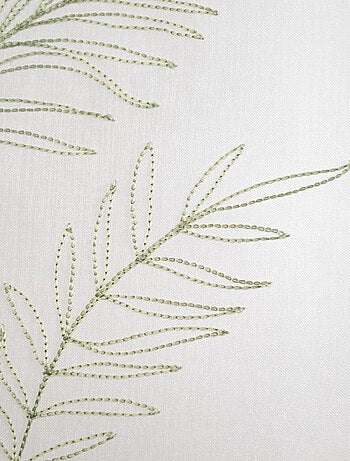 Voilage de fenêtre feuilles brodées