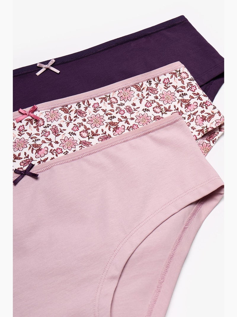 Paisley hipsterslips 3-pack penti Paars/Roze - Kiabi