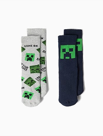 Pak 2 paar 'minecraft' sokken, mo fashion