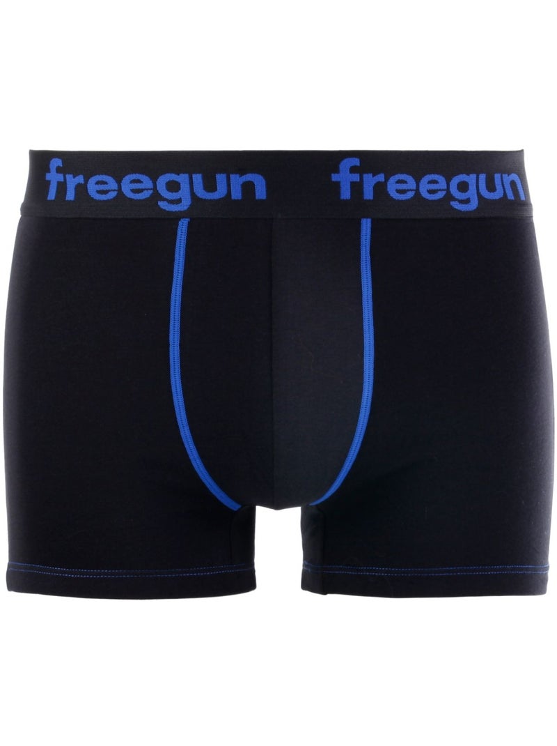 Pak van 9 katoenen boxershorts voor jongens Zwart - Kiabi