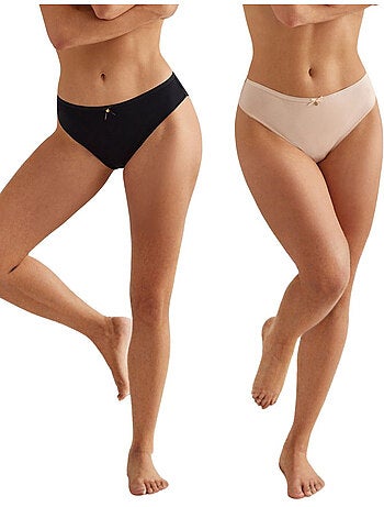 Pak x2 bikinislipjes essential