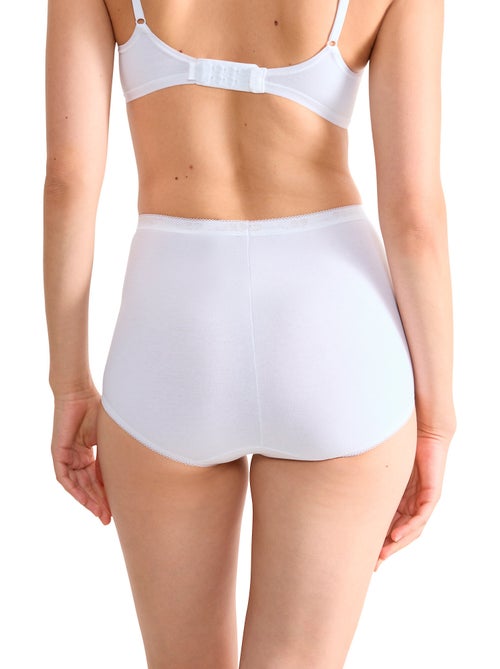 Pak x4 onderbroeken met hoge taille basic plus - Kiabi Pak x4 onderbroeken met hoge taille basic plus - Kiabi