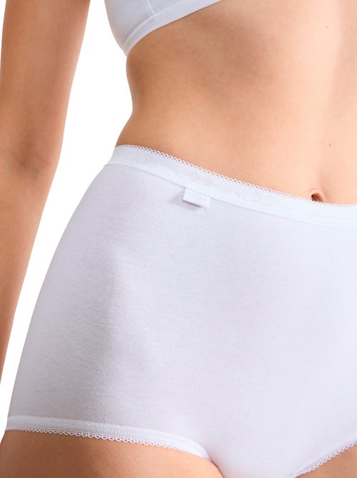 Pak x4 onderbroeken met hoge taille basic plus - Kiabi Pak x4 onderbroeken met hoge taille basic plus - Kiabi