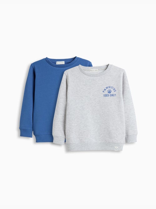 Pakje van 2 fleece sweatshirts, mo fashion - Kiabi Pakje van 2 fleece sweatshirts, mo fashion - Kiabi
