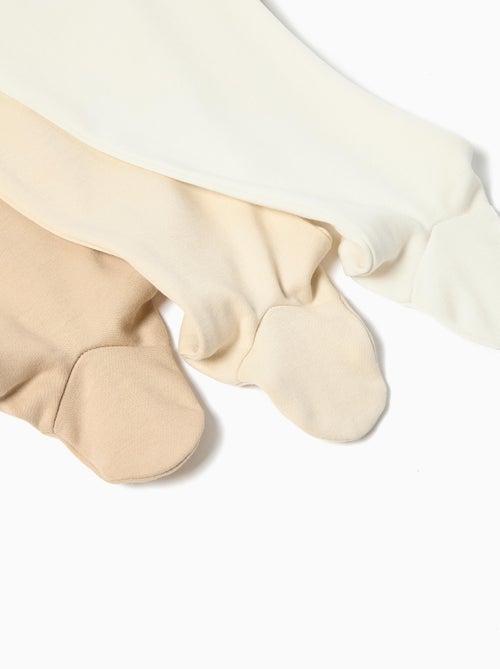 Pakje van 3 broeken met voeten voor de baby, MO Fashion - Kiabi