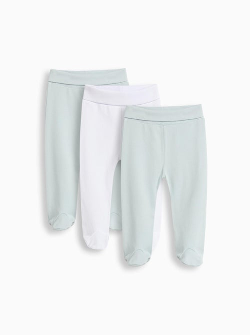Pakje van 3 broeken met voeten voor de baby, MO Fashion - Kiabi