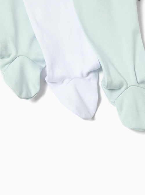 Pakje van 3 broeken met voeten voor de baby, MO Fashion - Kiabi