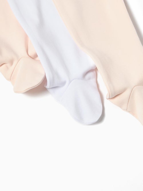 Pakje van 3 broeken met voeten voor de baby, MO Fashion - Kiabi Pakje van 3 broeken met voeten voor de baby, MO Fashion - Kiabi