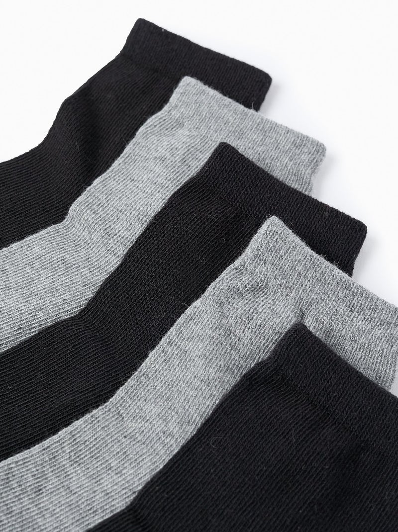 Pakket van 5 paar effen sokken Multicolor - Kiabi