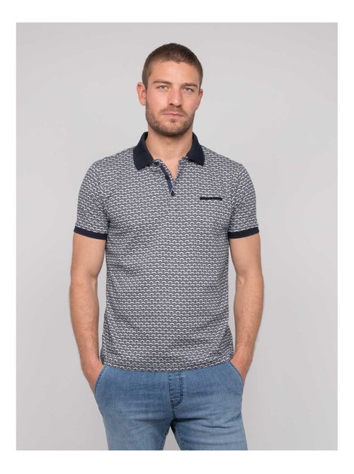 Palaina katoenen poloshirt met patroon en korte mouwen - Kiabi