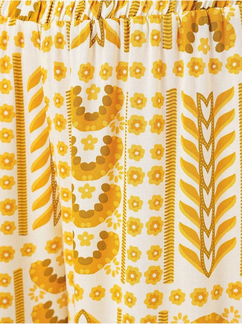 Palazzo-broek met hoge taille en geometrische strepen bdart Amber - Kiabi